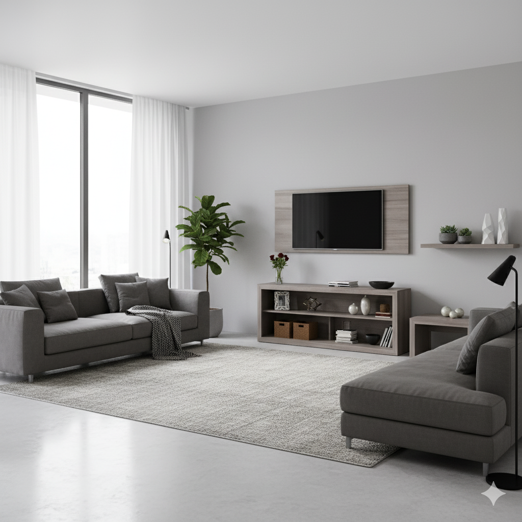 Combo Sala Living Gris
