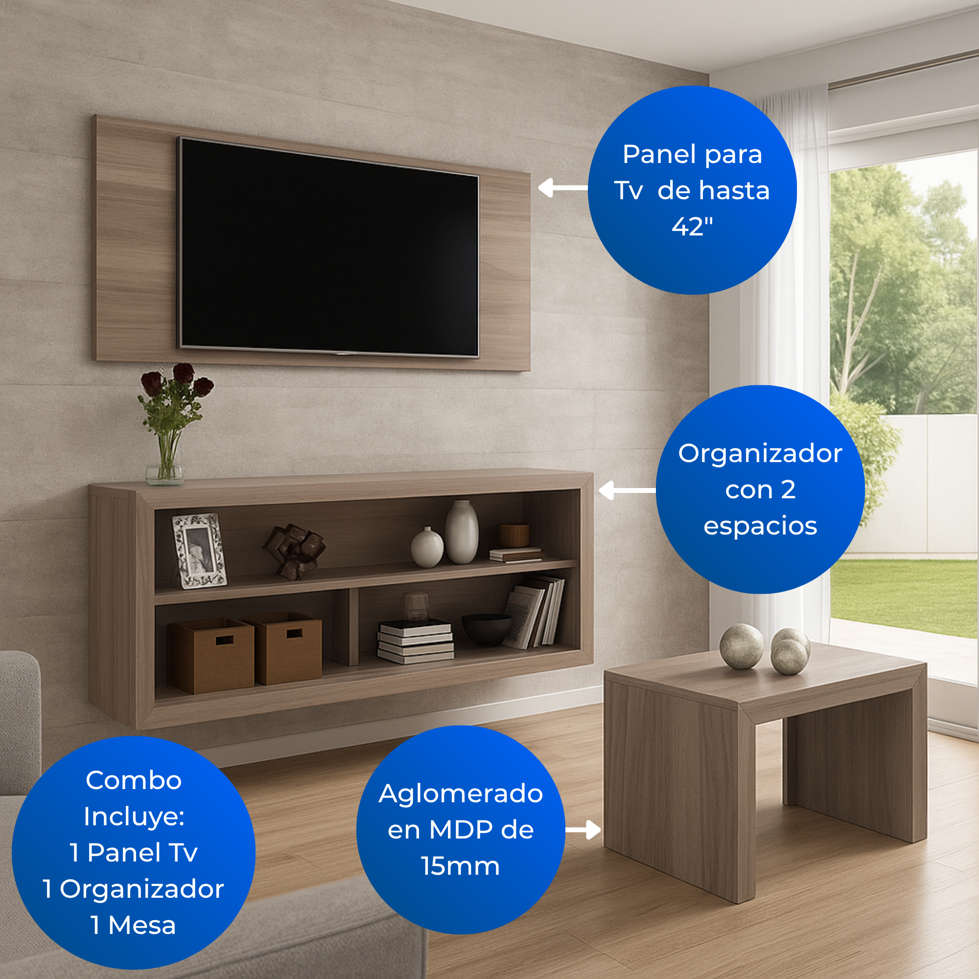 Combo Sala Living Gris