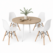 Mesa De Comedor Redondo Like 74.5x80x80cm Blanco Vienes