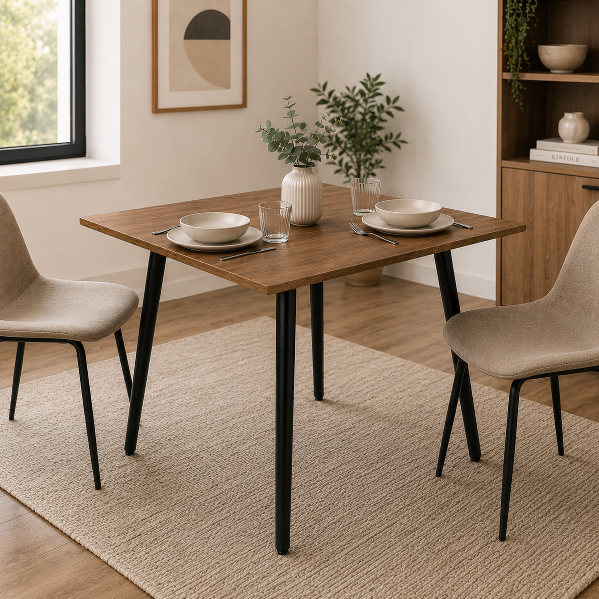 Mesa De Comedor Cuadrado Look 75x80x80cm Amaretto
