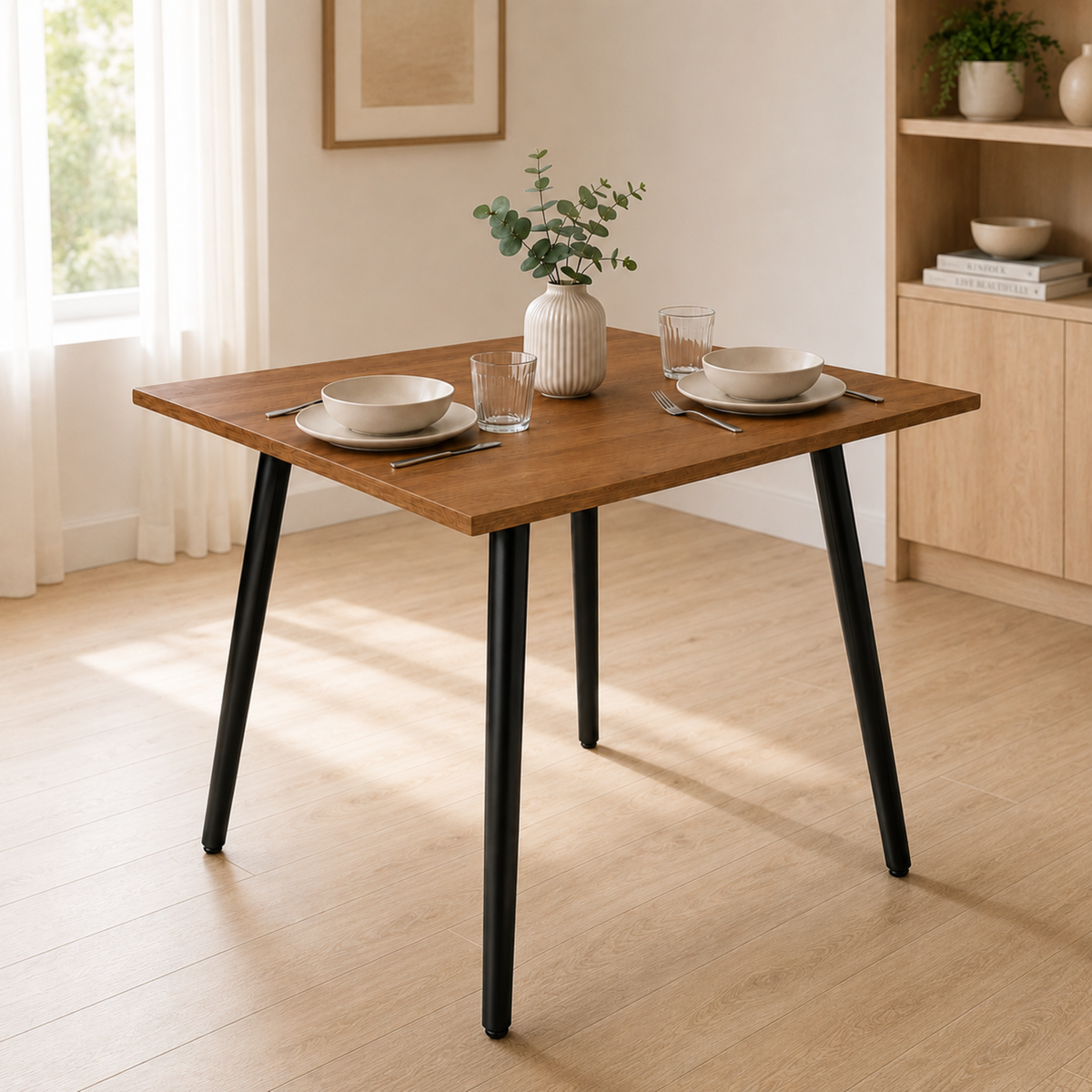 Mesa De Comedor Cuadrado Look 75x80x80cm Amaretto