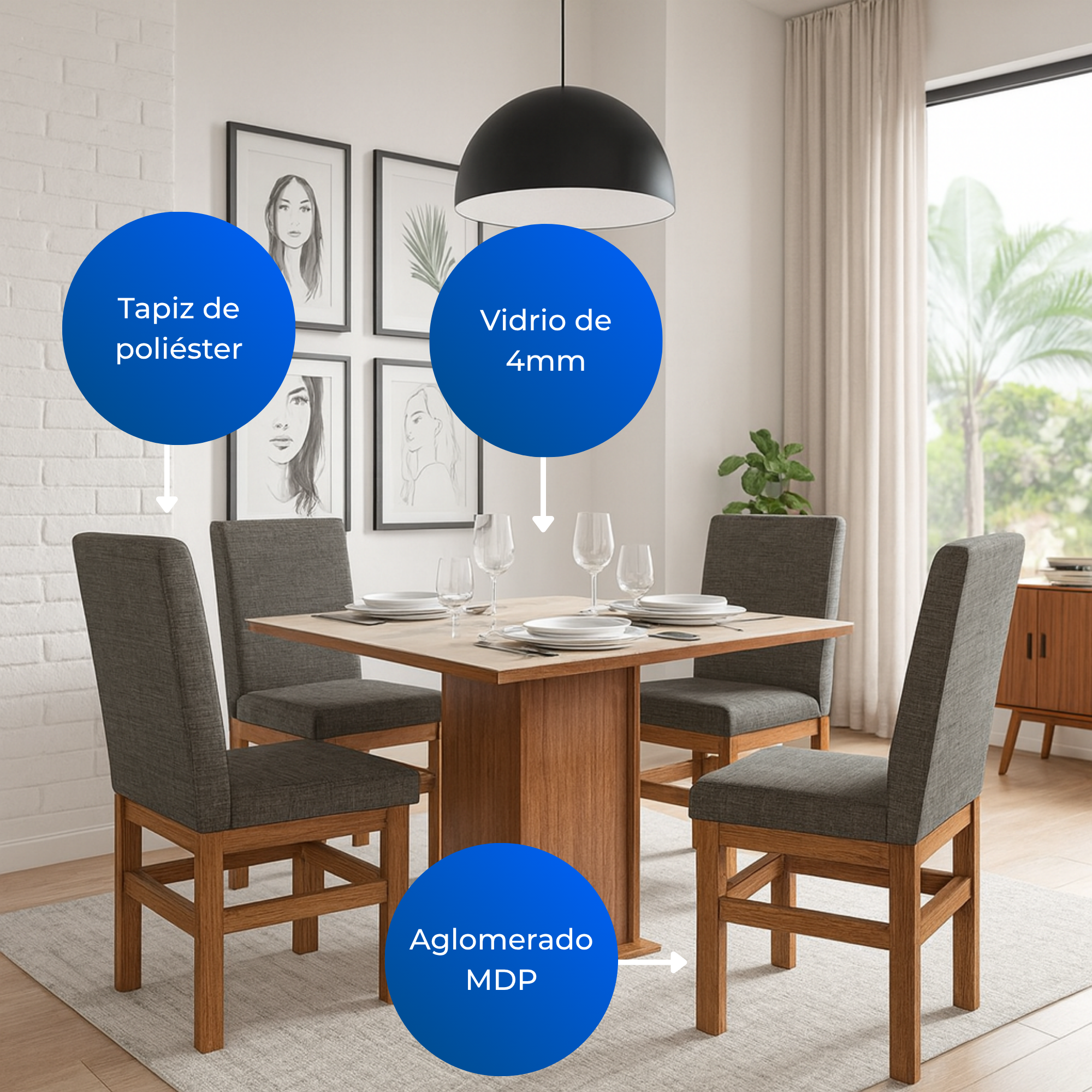 Comedor 4 Puestos Fabre