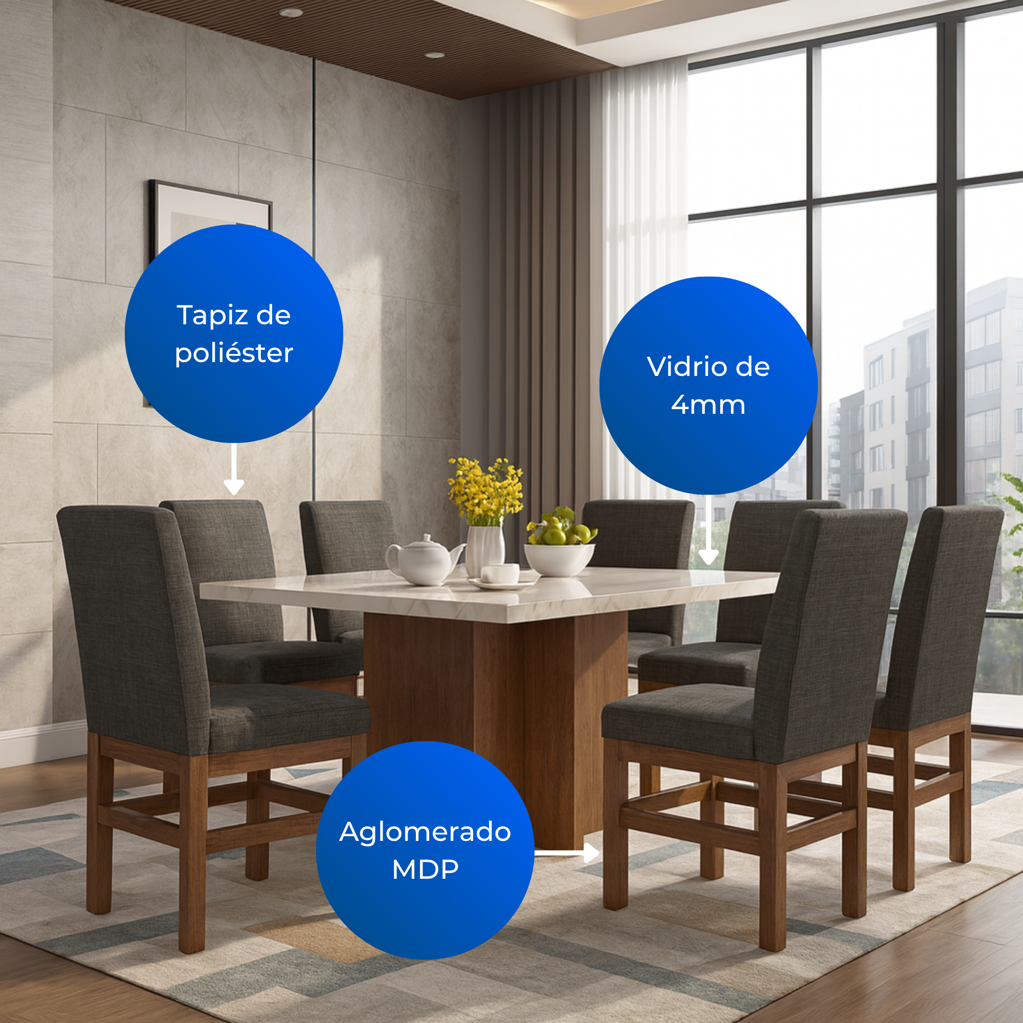 Comedor Madison 6 Puestos