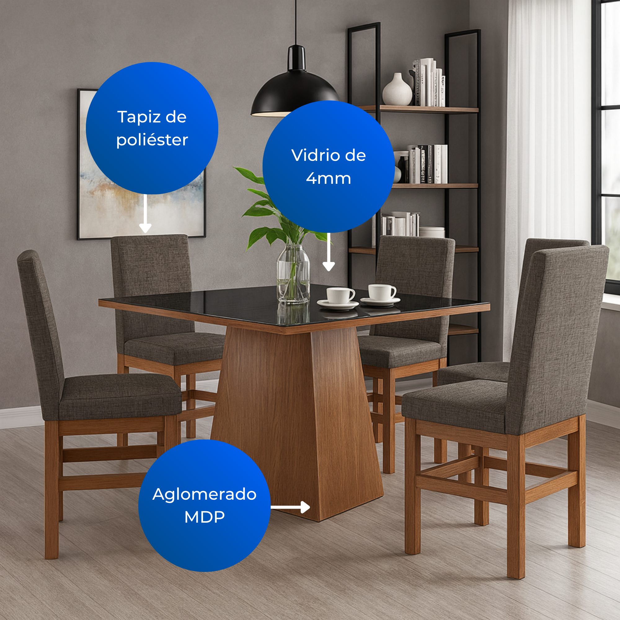 Comedor Toledo 4 Puestos