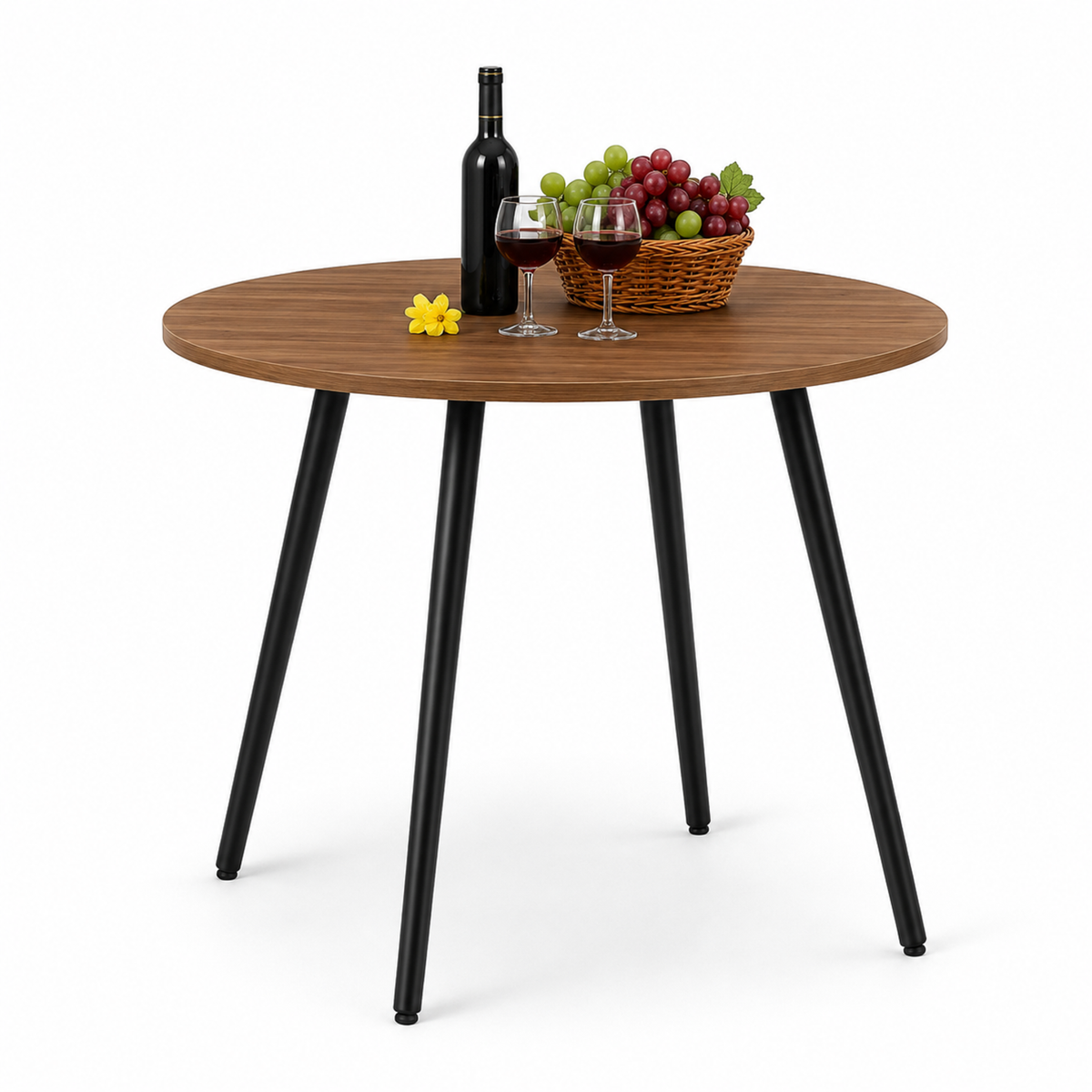 Mesa De Comedor Auxiliar Redondo 75x80x80cm Amaretto