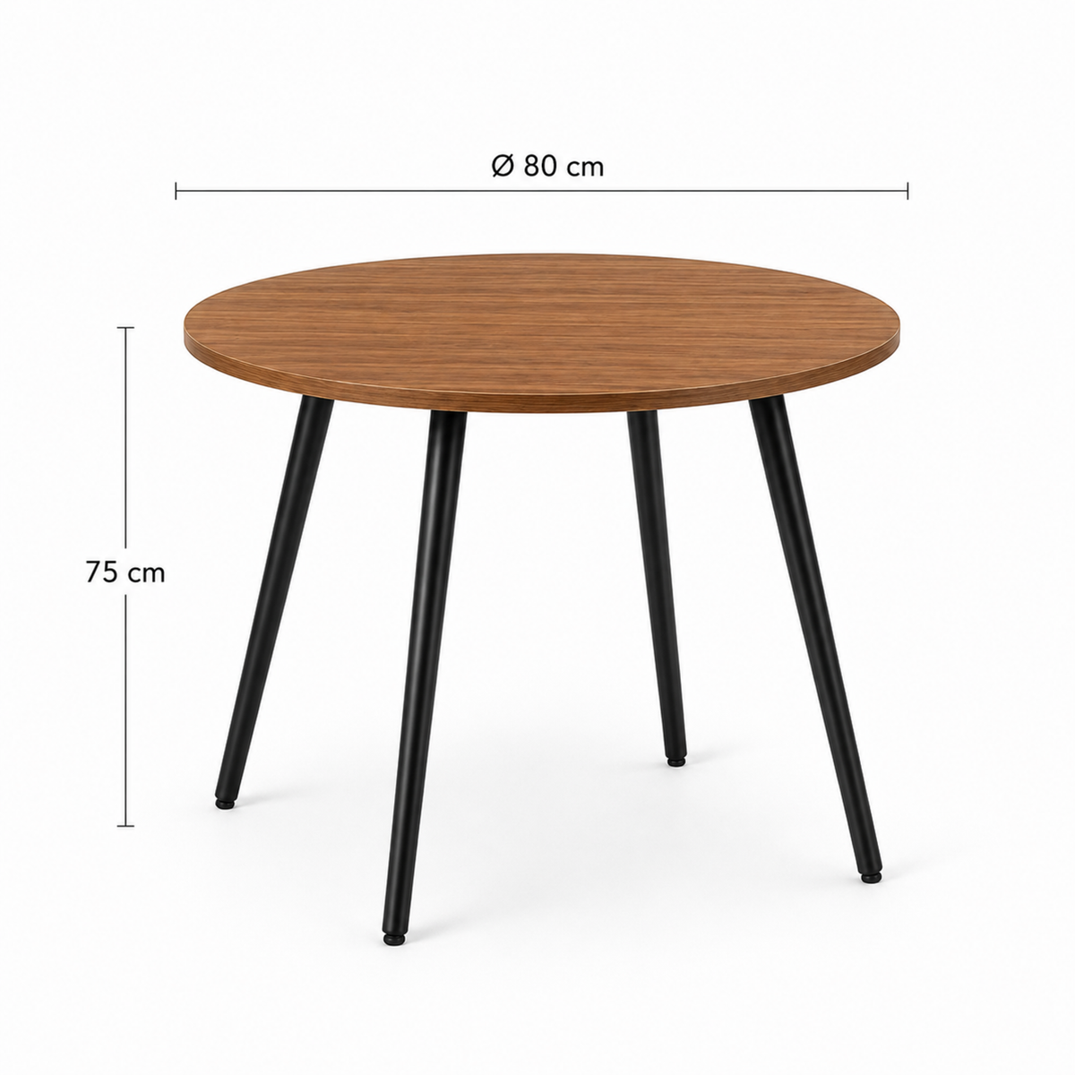Mesa De Comedor Auxiliar Redondo 75x80x80cm Amaretto