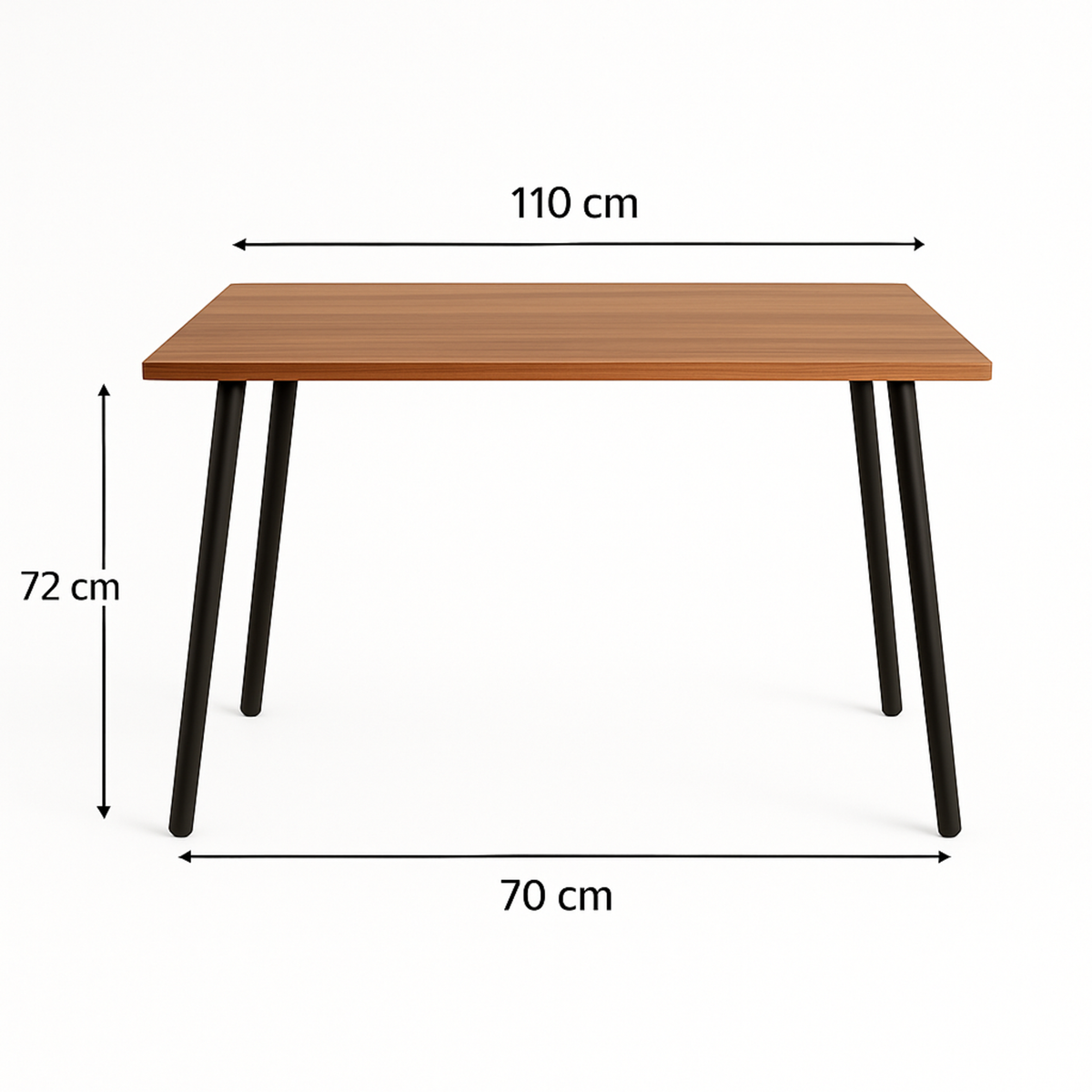 Mesa De Comedor Rectangular 4 Puestos 75x110x70cm Macula
