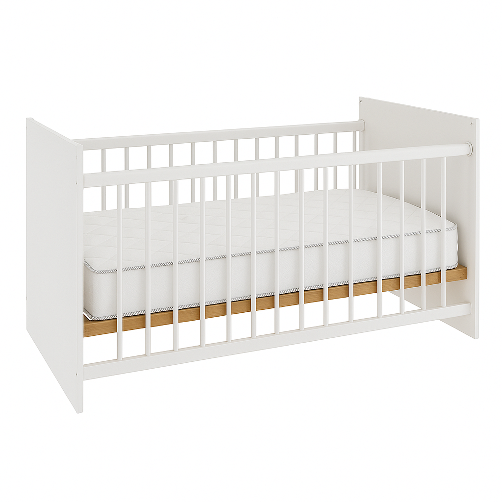 Combo Colchoneta Infantil 60 x1,30 cm + Cuna Jaen Blanco