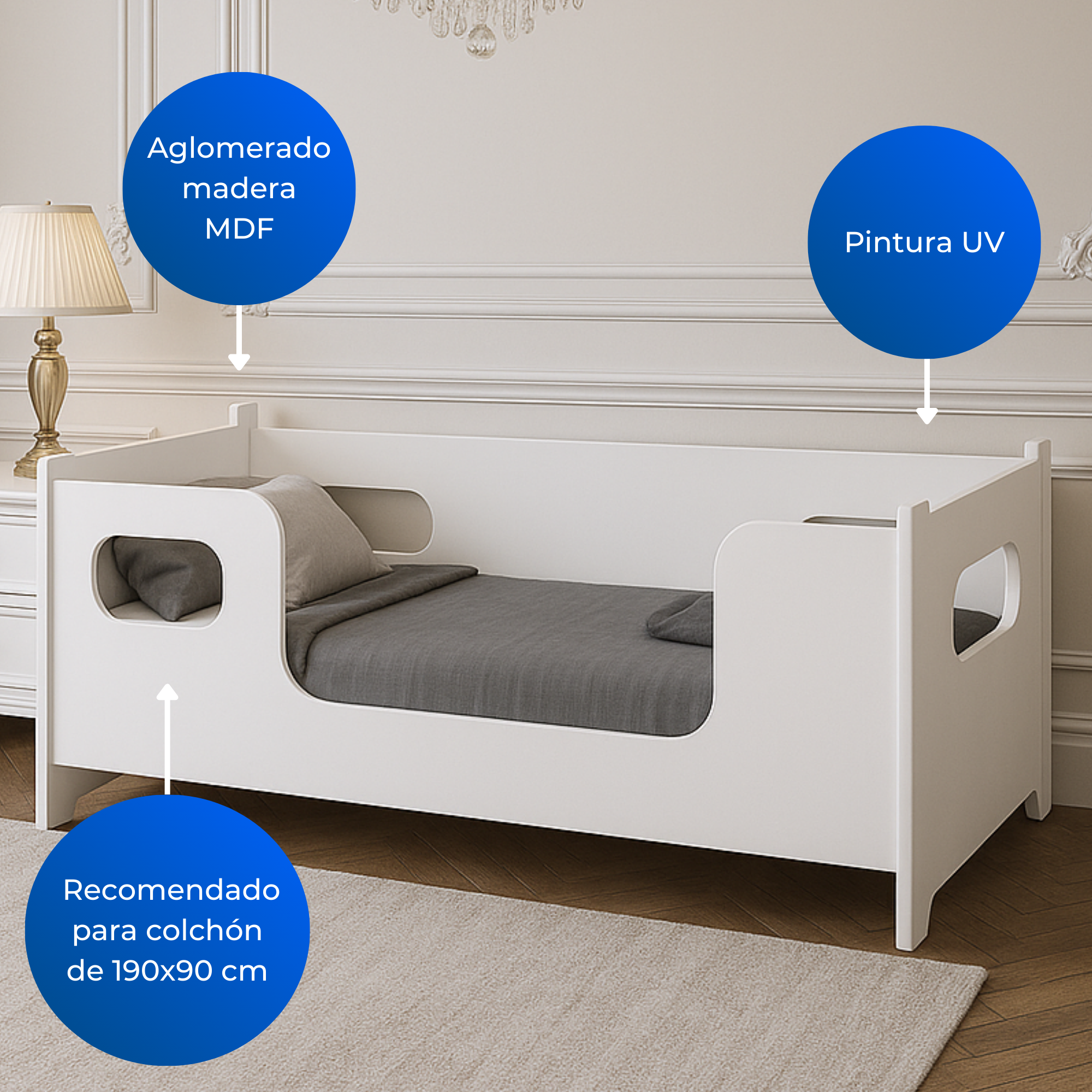 Cama Infantil Encanto Blanco