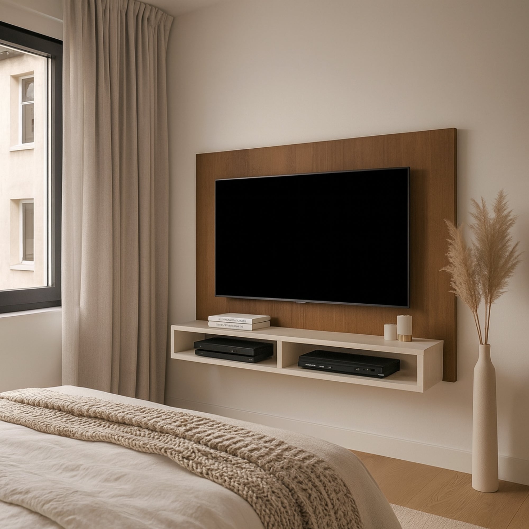 Panel TV California Caramelo/Beige