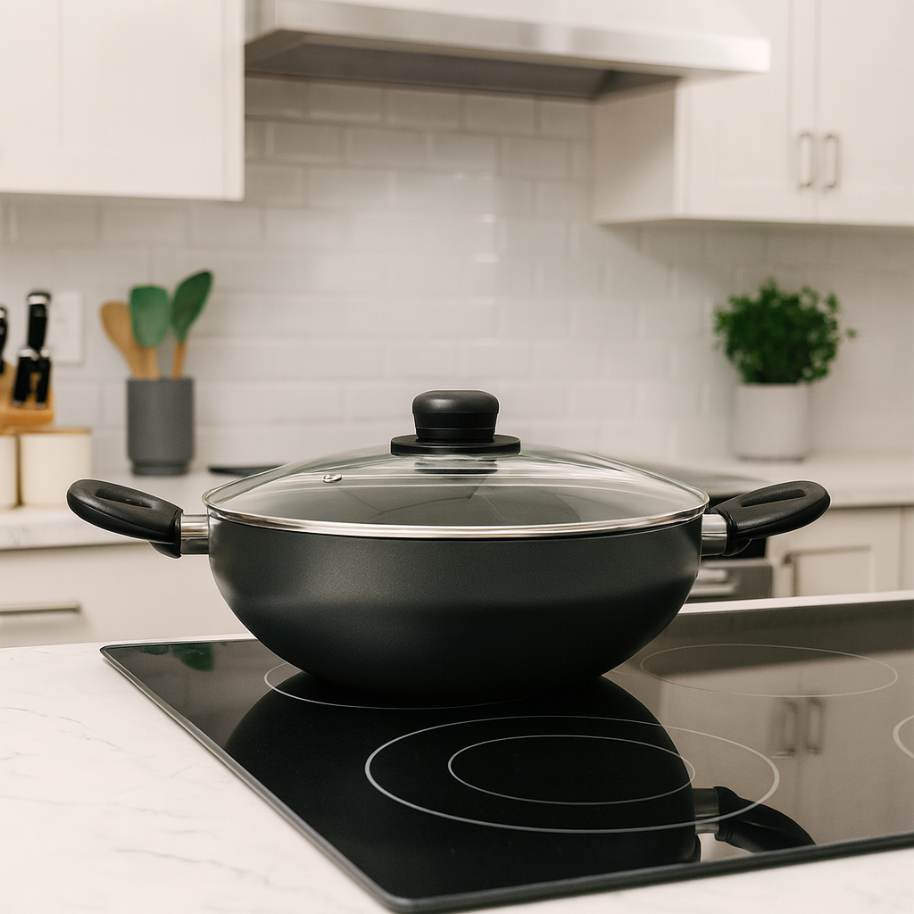 Sartén Wok Superior 28 cm Con Tapa Gris