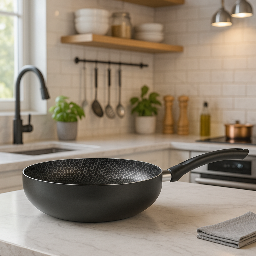 Sarten wok superior 28 cm gris Sin tapa