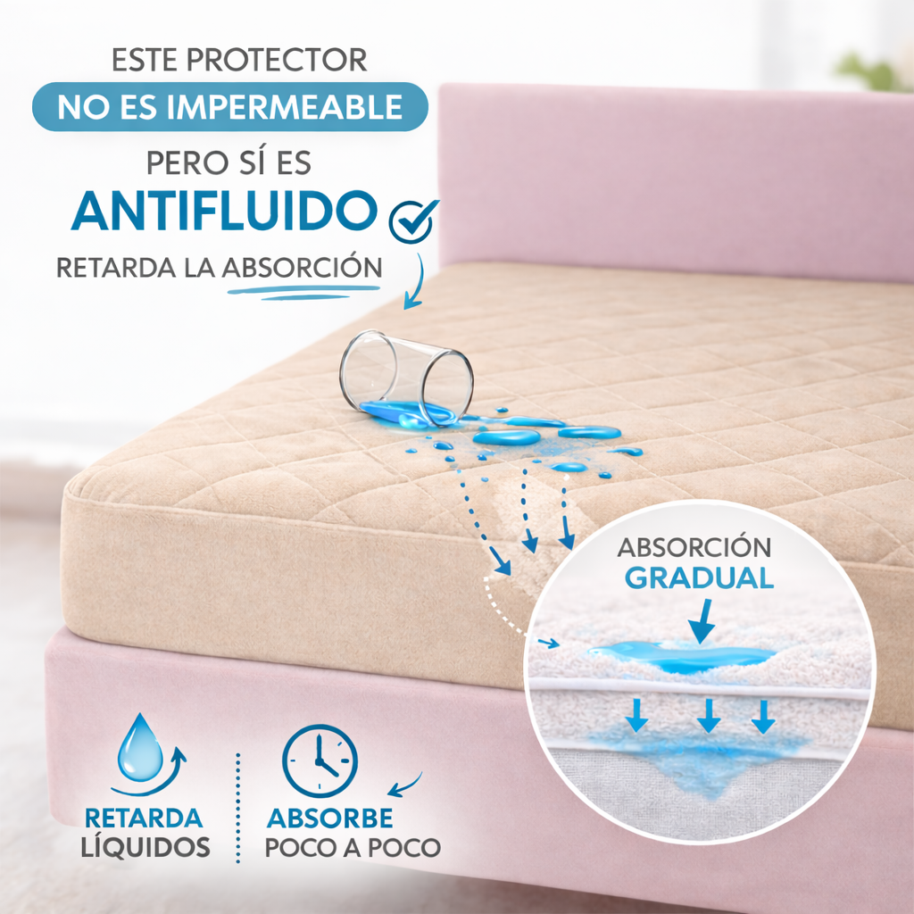 Combo Protector Doble Antifluido 140x190cm