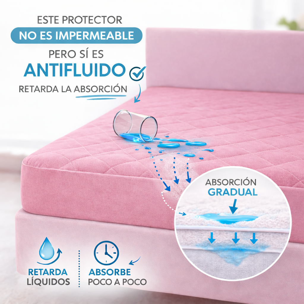 Combo Protector Semidoble Antifluido 120x190cm