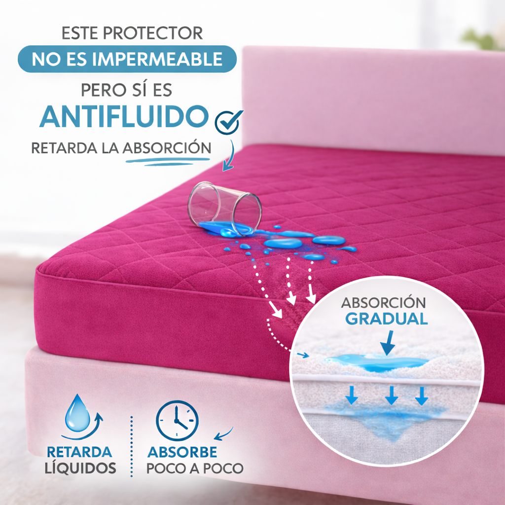 Combo Protector Sencillo Antifluido 100x190cm