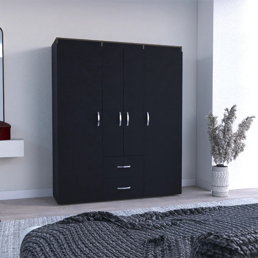 Closet Bariloche Bombay Eco Pequeño con Entrepaños y Cuatro Puertas Abatibles