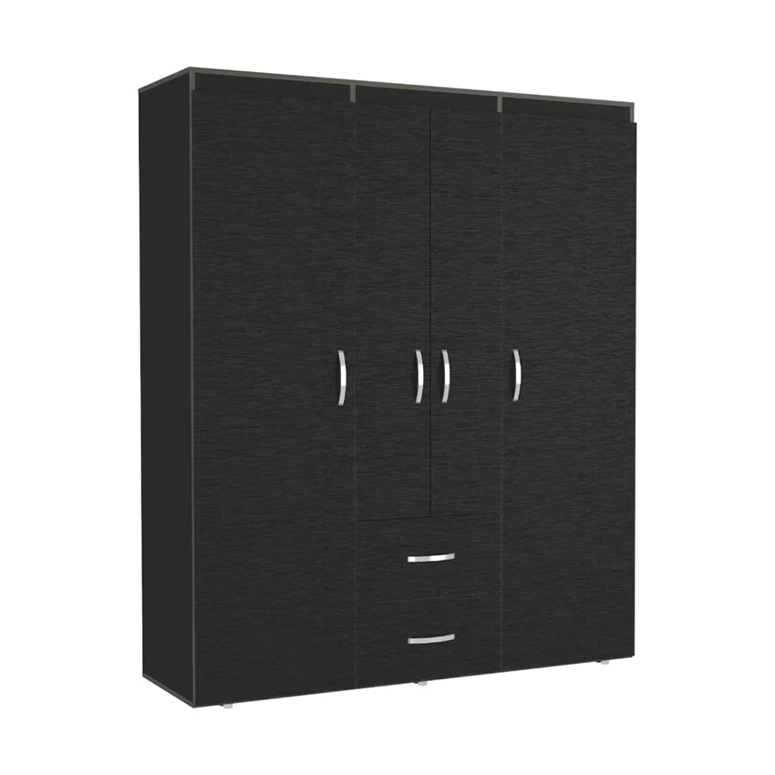Closet Portátil Jesan, Negro, Variedad de Entrepaños en Tela