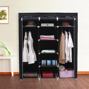 Closet portátil jesan, negro, variedad de entrepaños en tela
