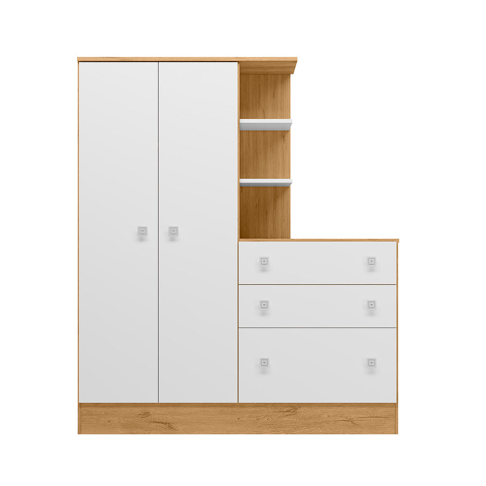 Closet + Cómoda Madrid Blanco/Almendra
