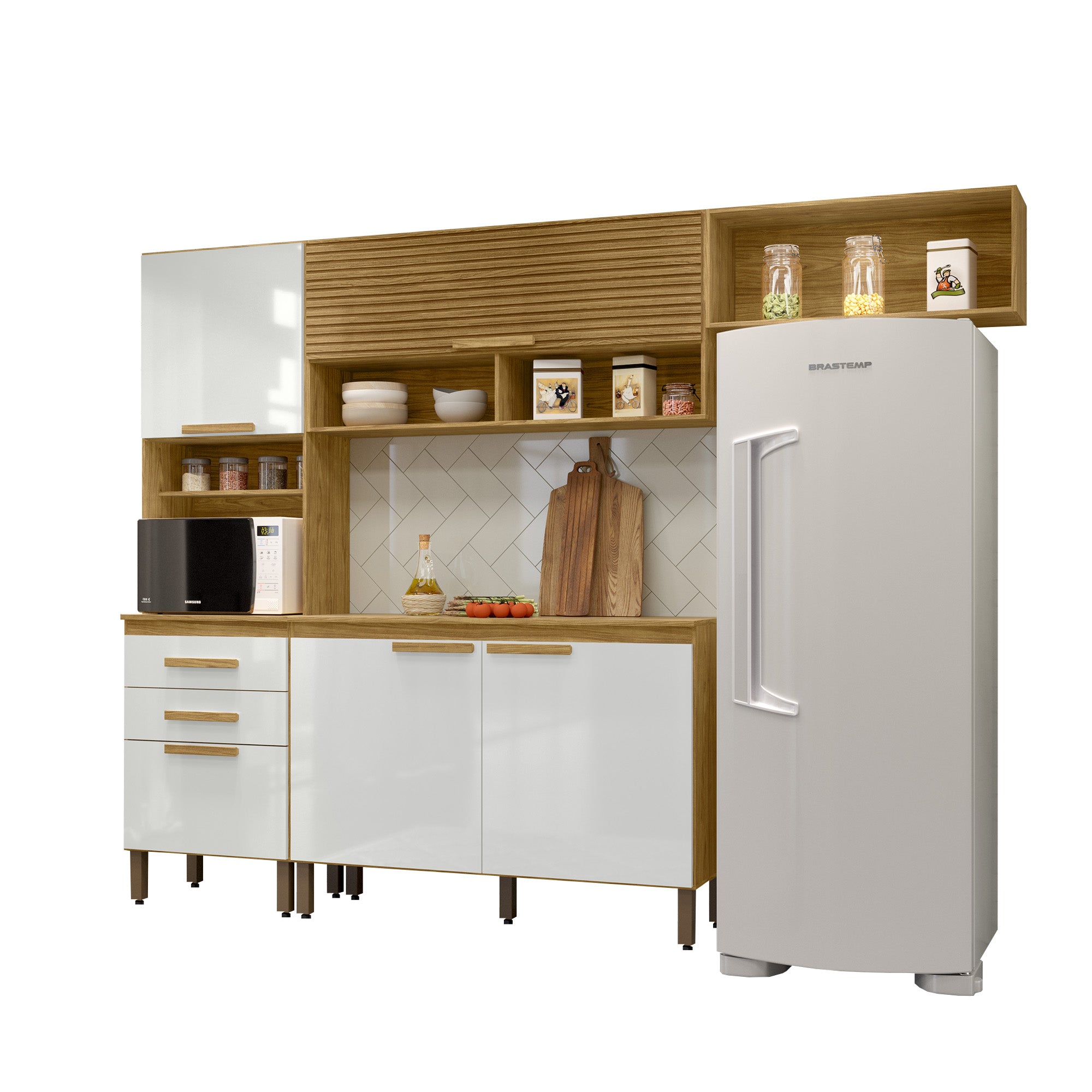 Cocina Creta Natural/Blanco Apagado