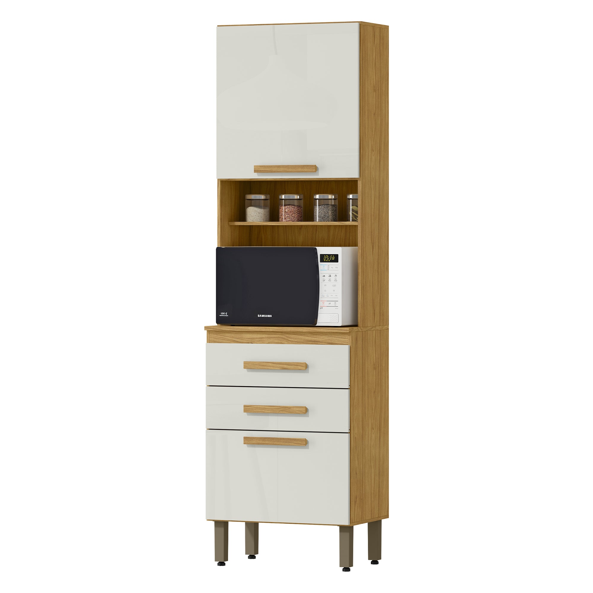 Cocina Creta Natural/Blanco Apagado