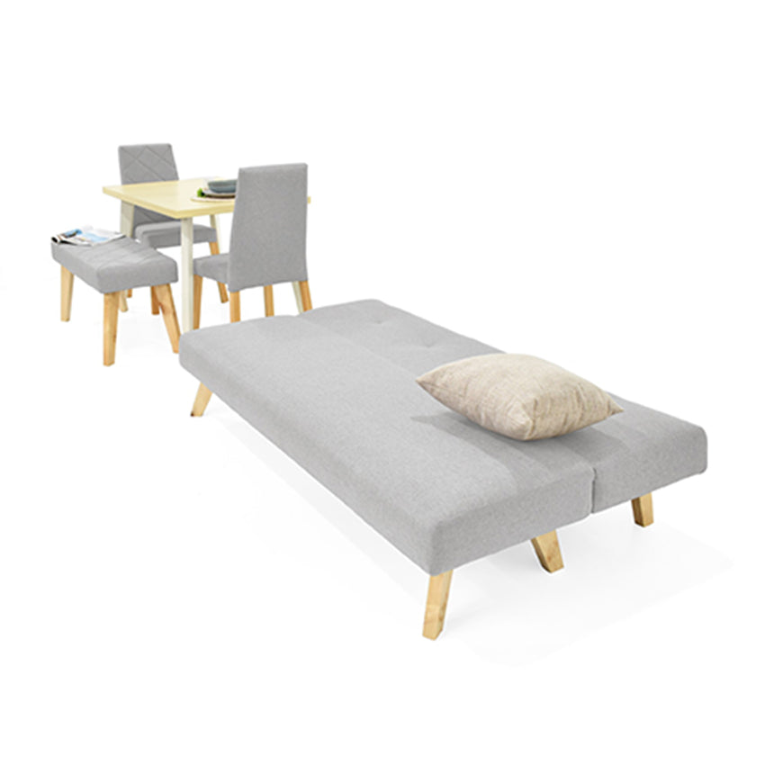 Combo sofá cama london y comedor 4 puestos liverpool plata