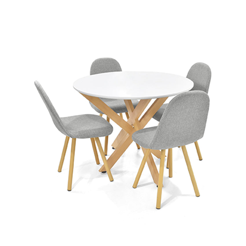 Comedor 4 puestos luxor matiz plata