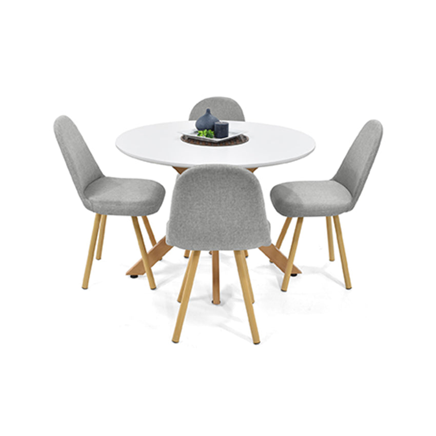 Comedor 4 puestos luxor matiz plata