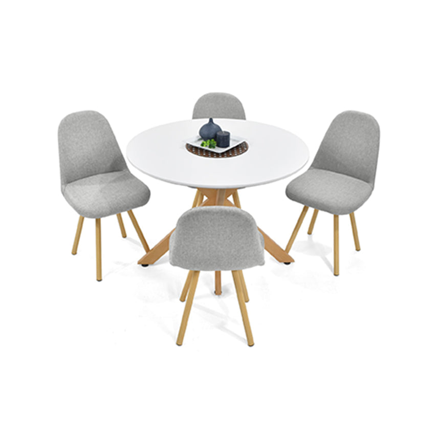 Comedor 4 puestos luxor matiz plata