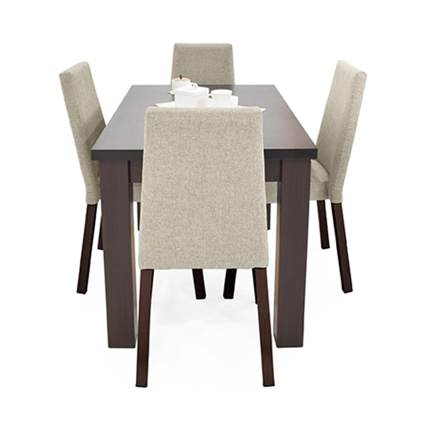 Comedor 4 puestos toronto sillas viena beige