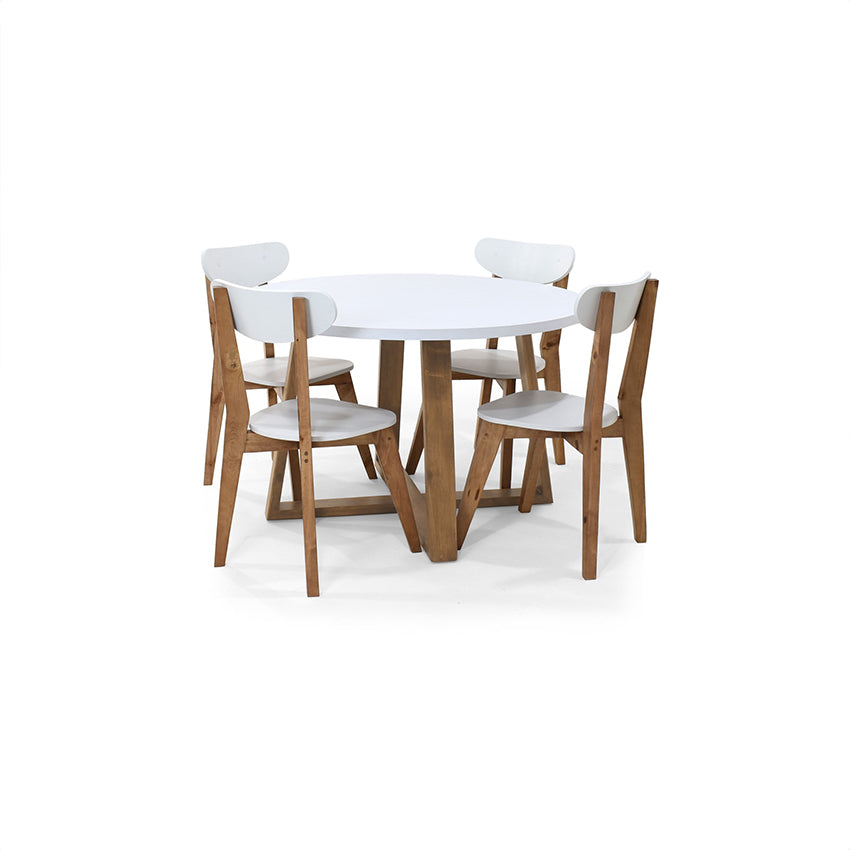 Comedor 4p maine sillas sidney blanco