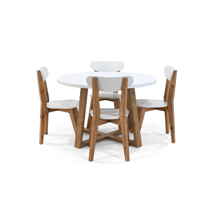 Comedor 4p maine sillas sidney blanco