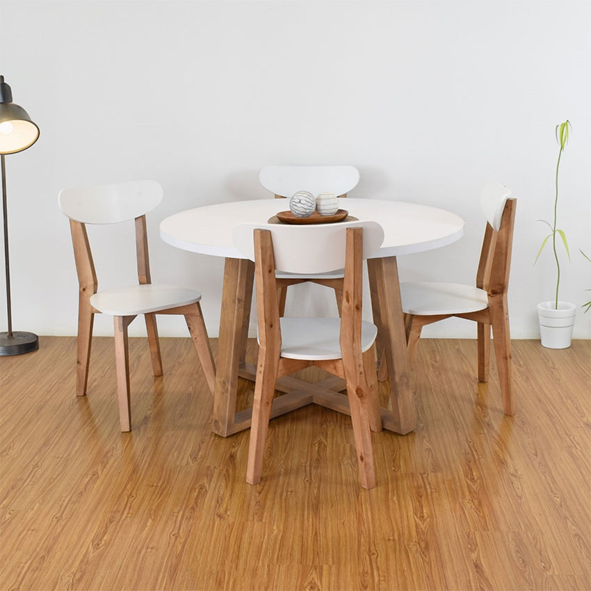 Comedor 4p maine sillas sidney blanco