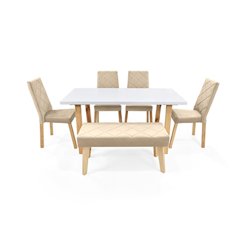 Comedor 6 puestos andara liverpool y butaco taupe