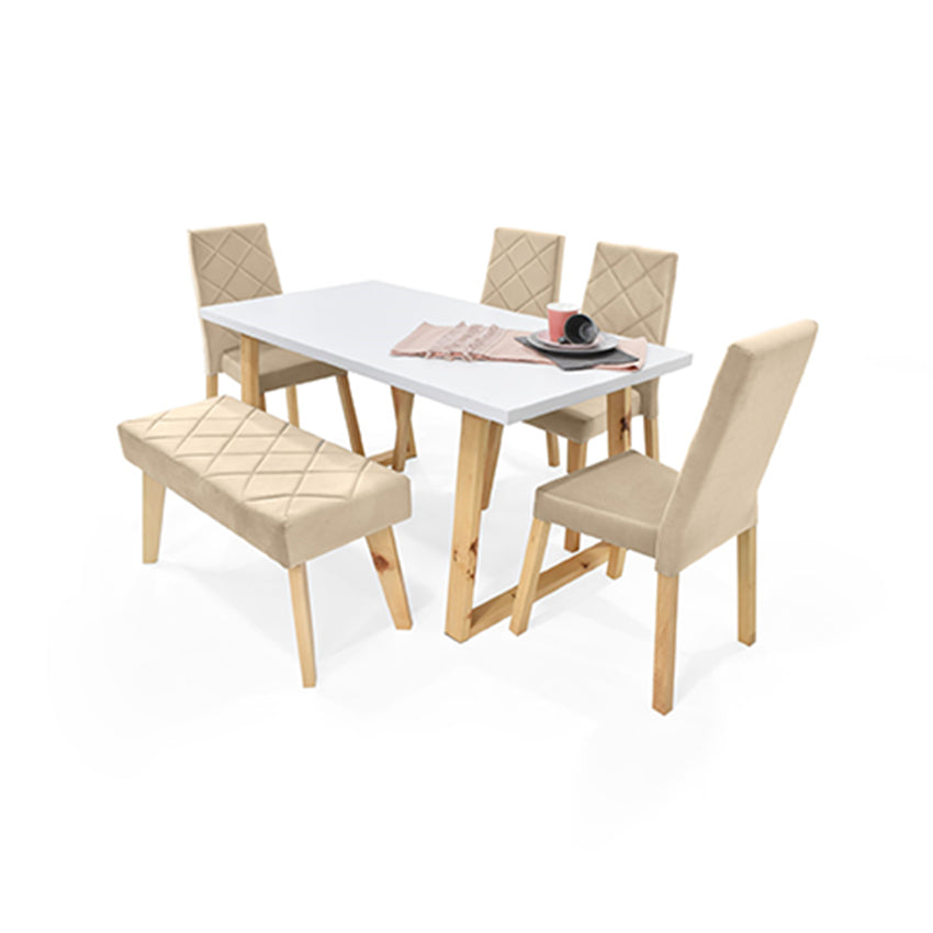 Comedor 6 puestos andara liverpool y butaco taupe