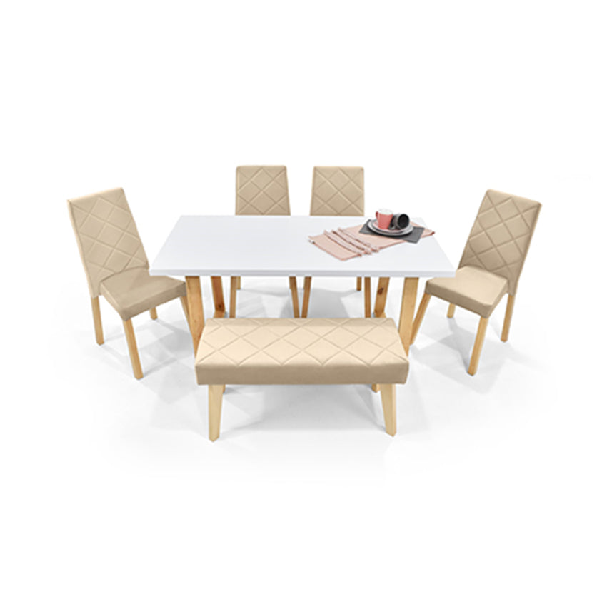 Comedor 6 puestos andara liverpool y butaco taupe