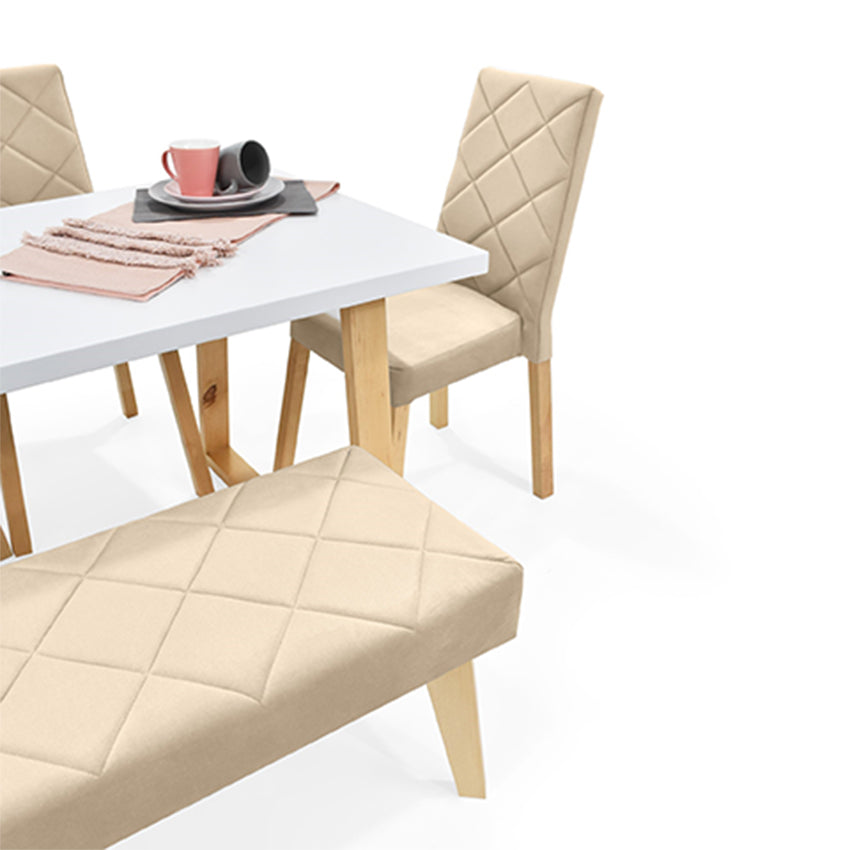 Comedor 6 puestos andara liverpool y butaco taupe