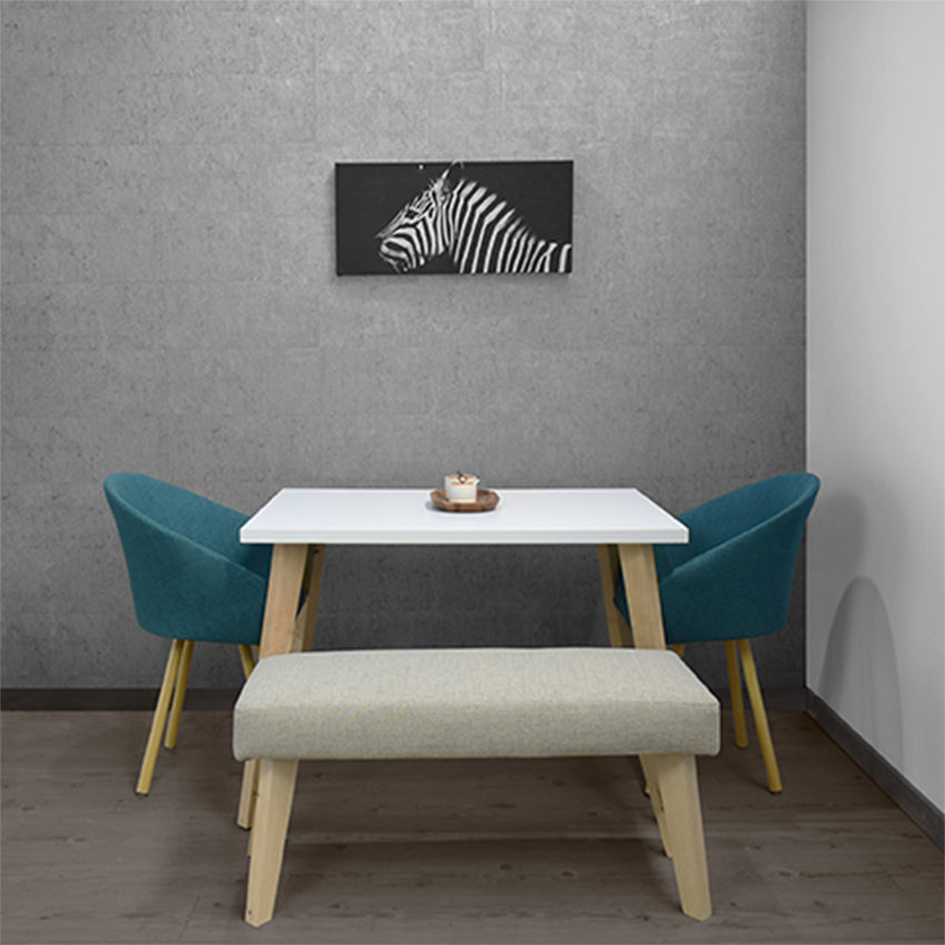 Comedor lugo matiz tokyo con butaco petróleo taupe