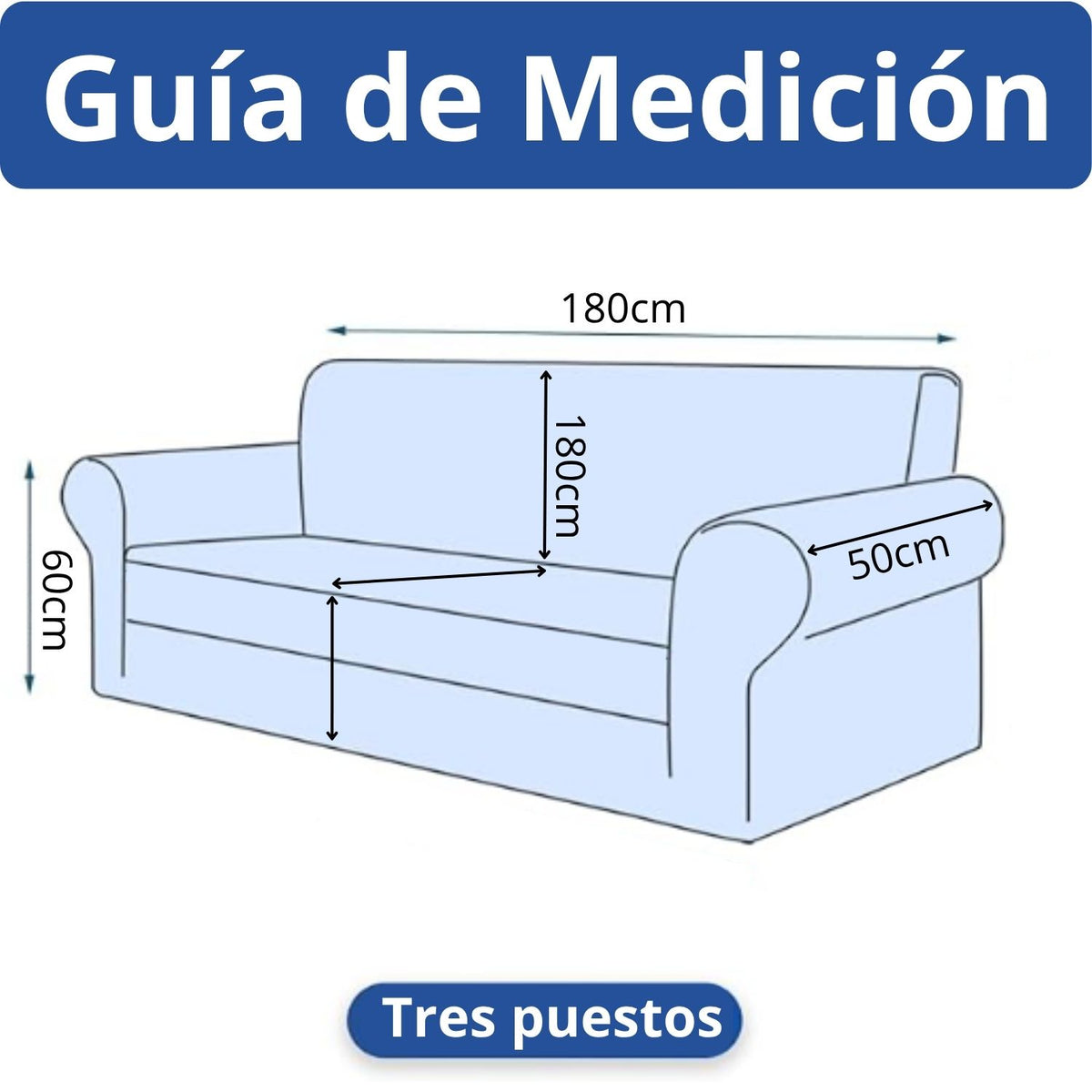Protector De Sofa 3 Puestos Elastico