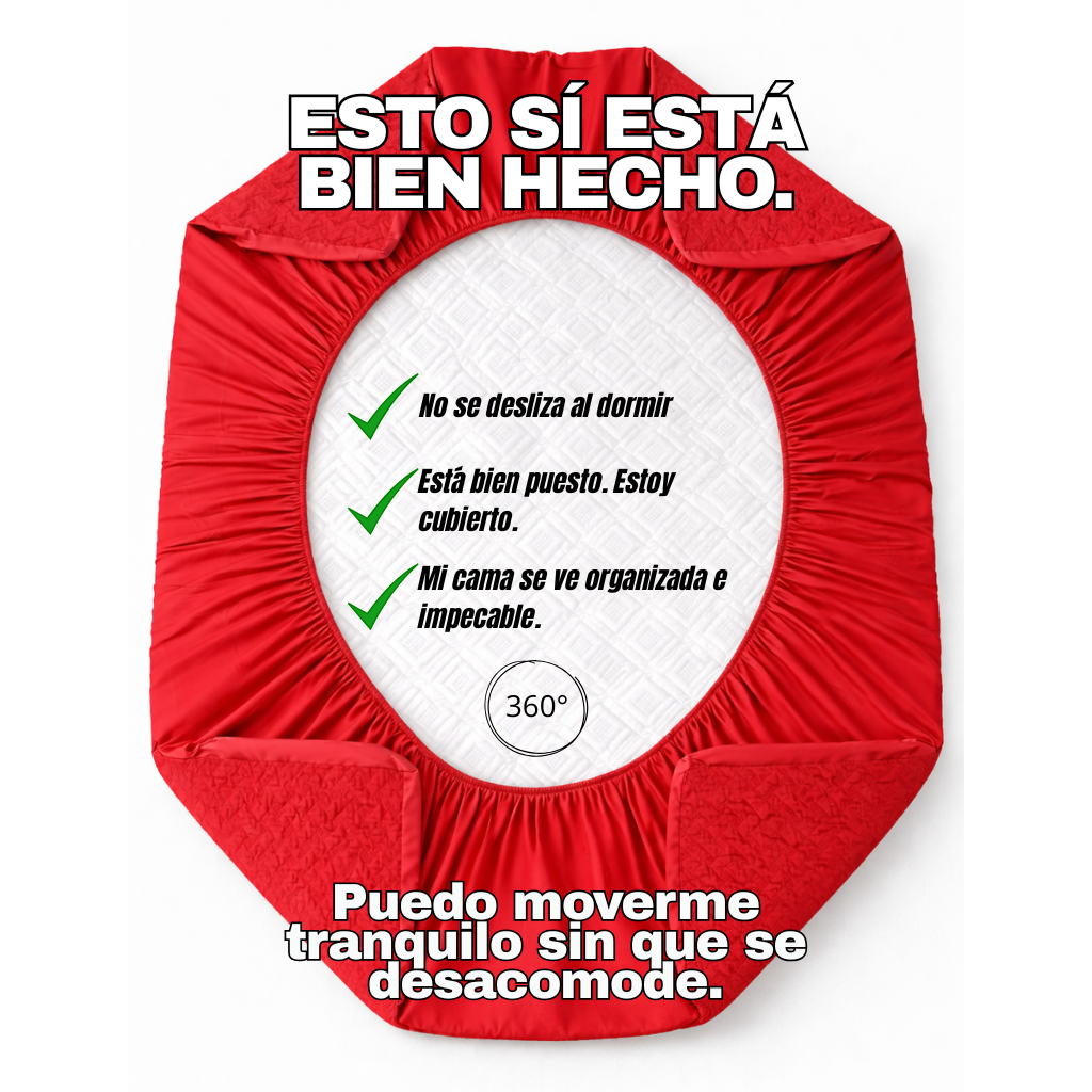 Protector Colchón Sencillo Acolchado 40cm De Alto
