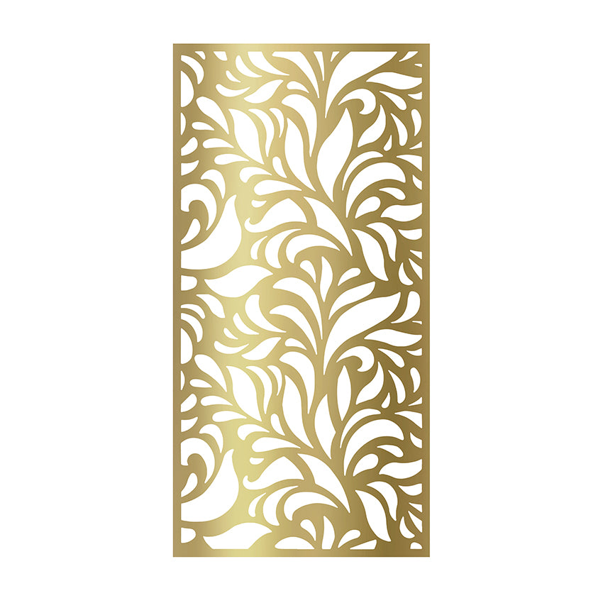 Cuadro calado vertical 3 dorado mdf 30x60 cm<br/>