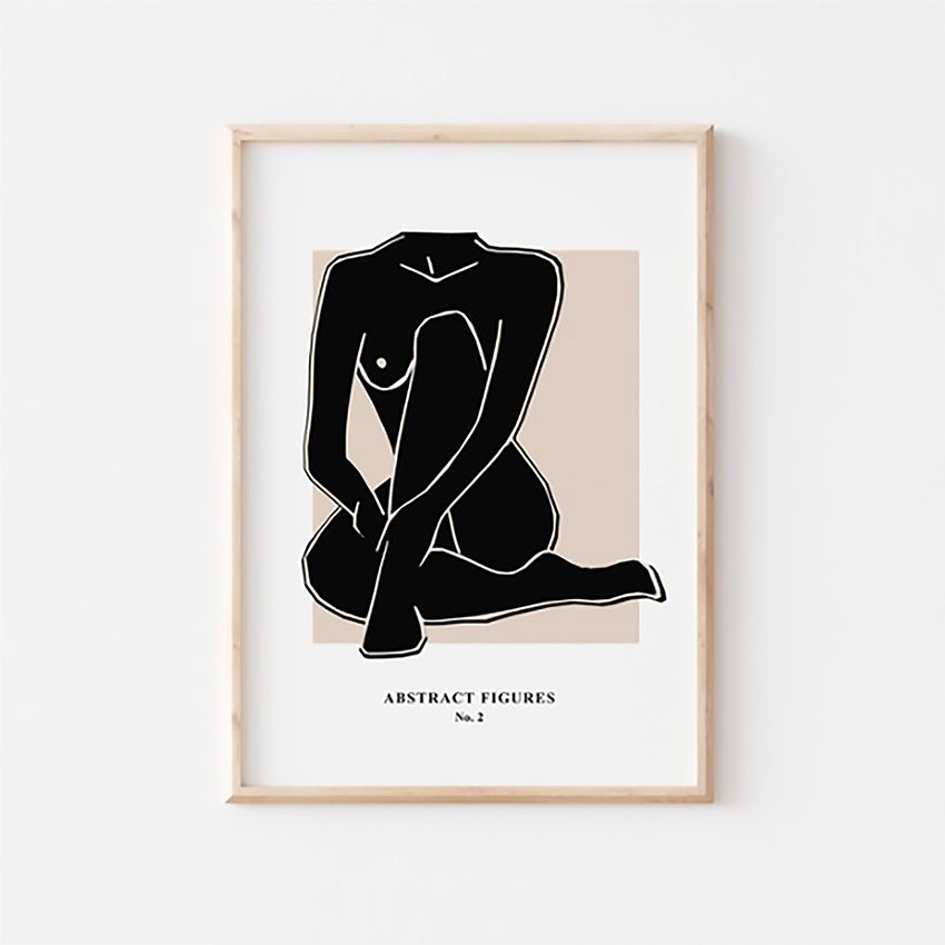 Cuadro mujer desnuda negra mdf