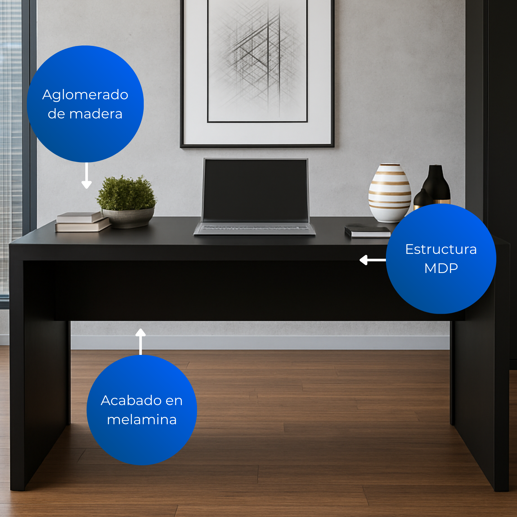 Escritorio lima negro