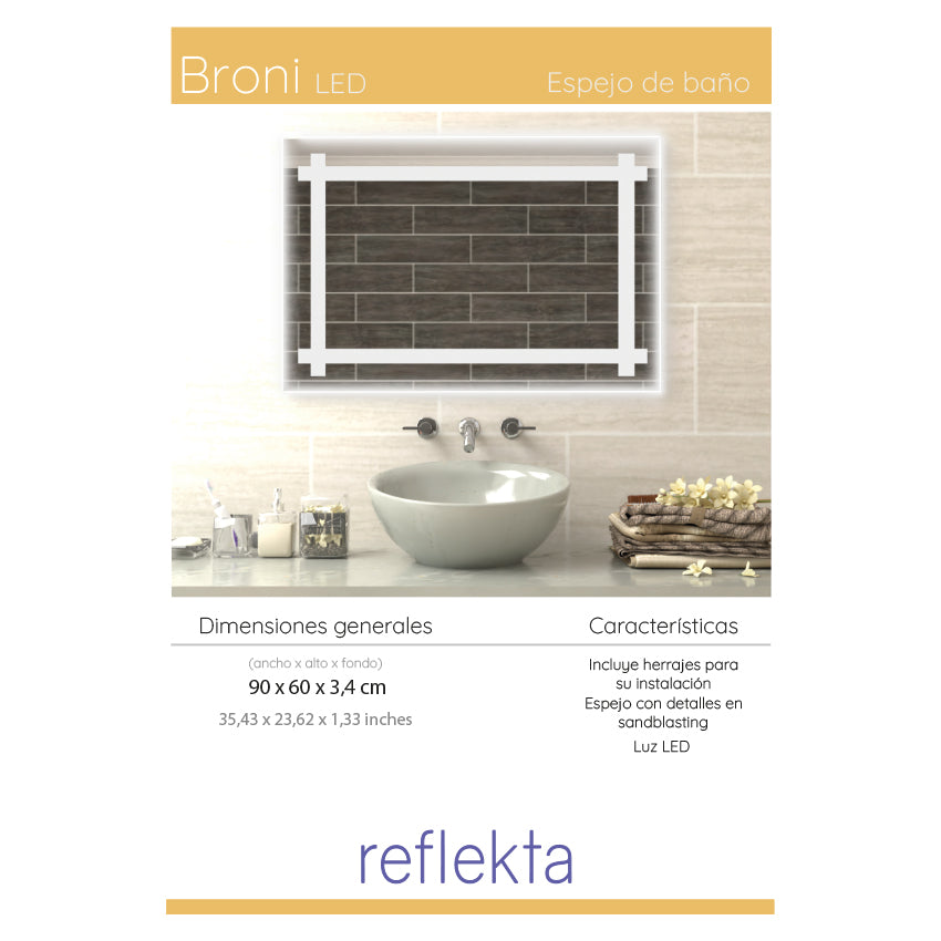 Espejo broni led