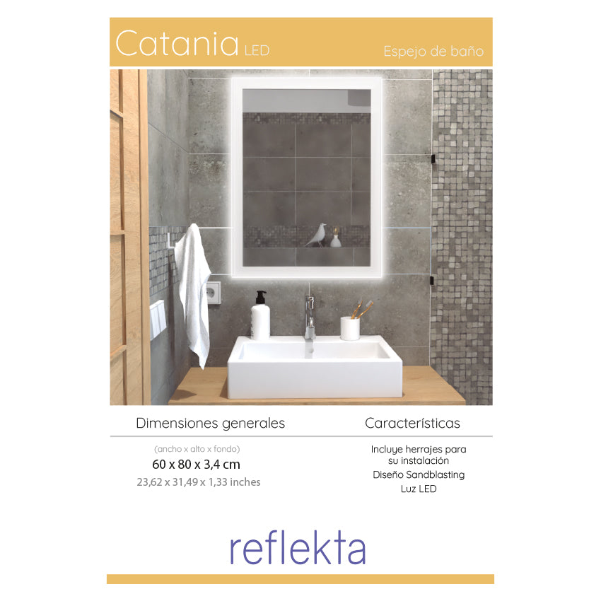 Espejo catania led