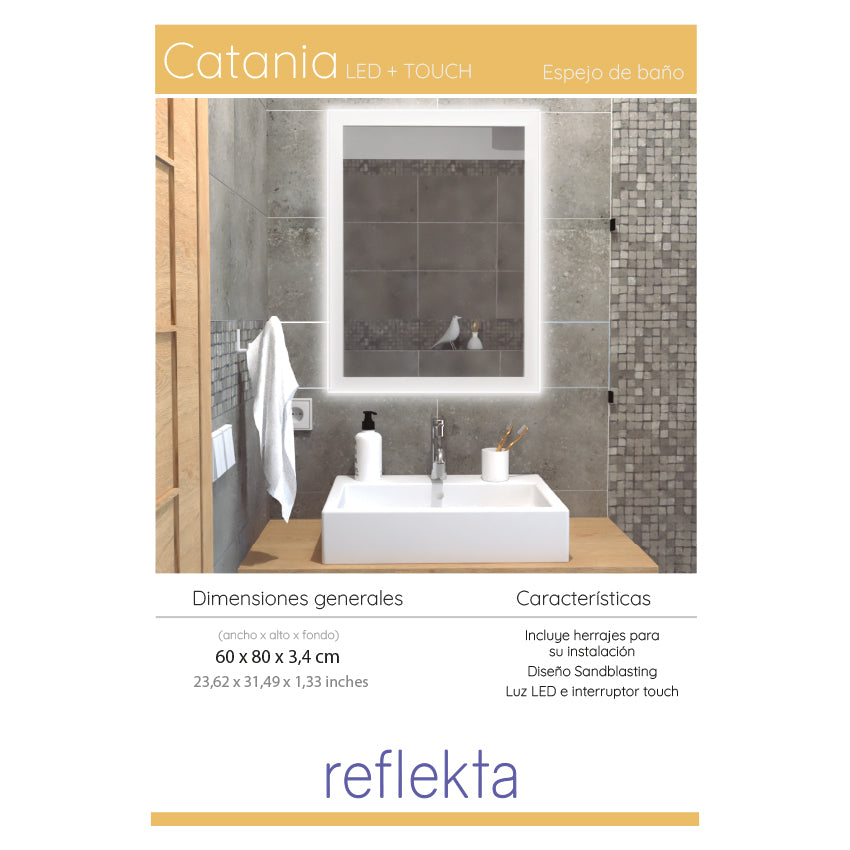 Espejo catania led+ touch