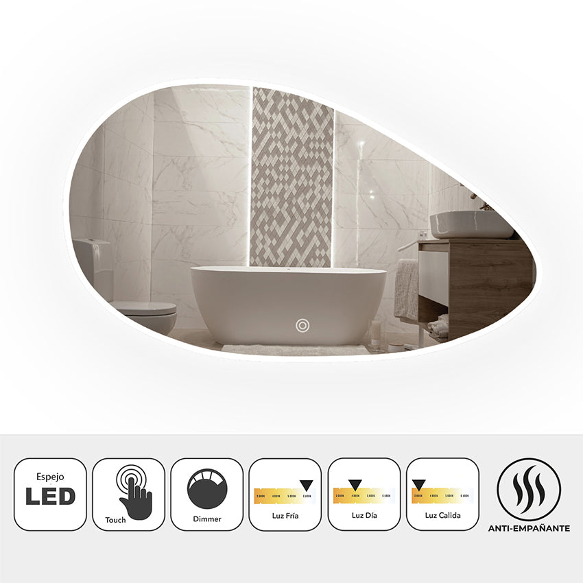 Espejo decorativo maya con luz led