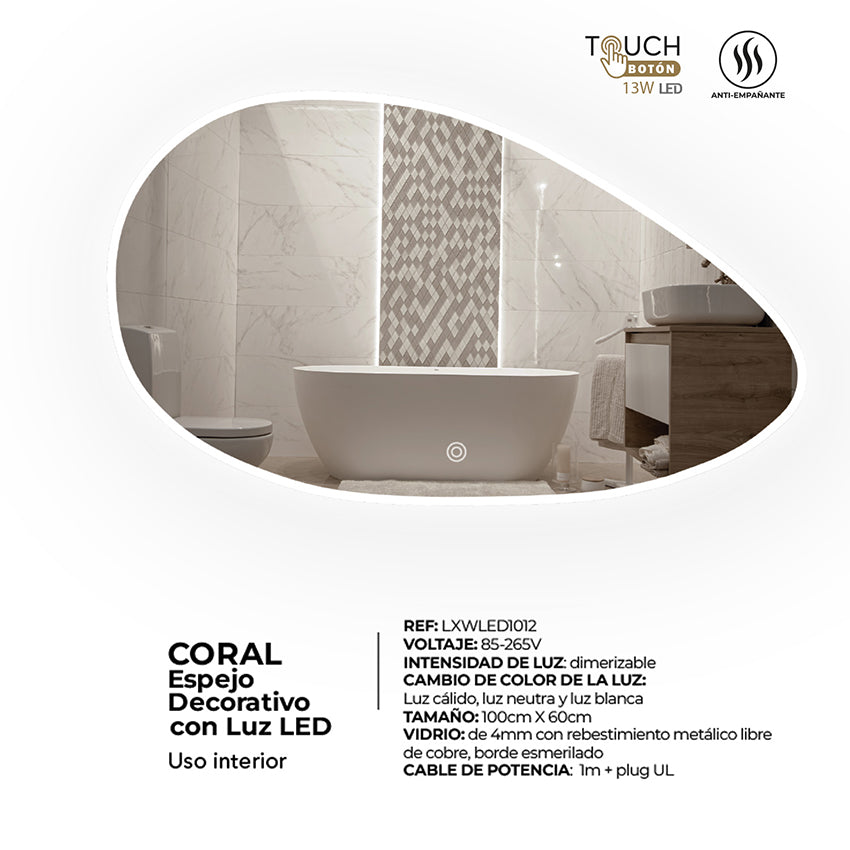 Espejo decorativo maya con luz led