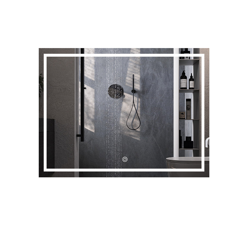 Espejo decorativo cuadrado con luz led