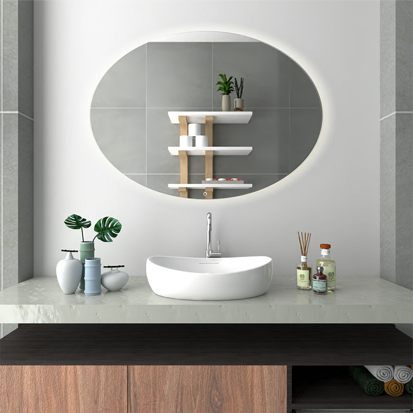 Espejo oval led+touch